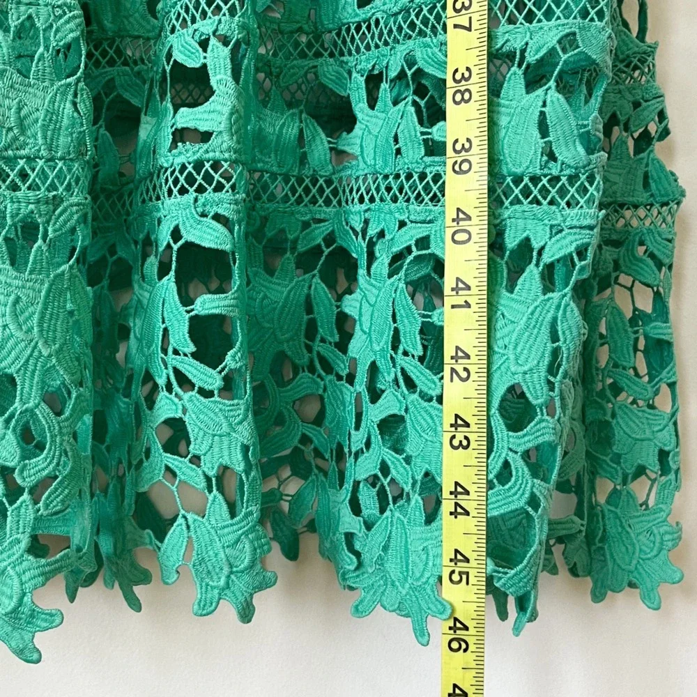 Self-Portrait Azaelea Midi Dress Spearmint Green Womens 6 - Picture 13 of 15